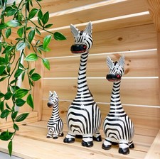 Wooden Zebra Ornament - Hand