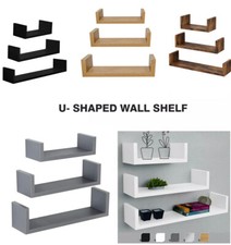 U Shaped Floating Shelve Set
