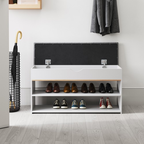 Hallway wooden bench shoe rack - wooden,