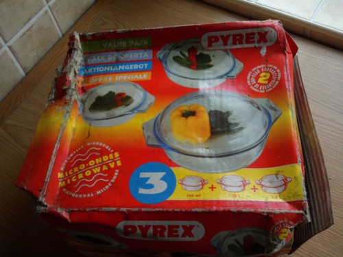 Vintage set clear pyrex - of, 3