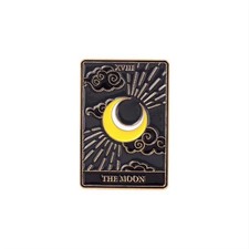 Mystic Tarot Card Enamel Pins – Witchy Gothic Spiritual Badge Set