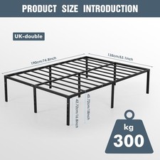 Metal Bed Frame Single/Double/King Size Bed Platform 3ft 4ft6 5ft Bed Base UK