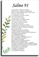 Psalm 91 Spanish Bible Verse Christian Wall Art Poster Canvas Living Room