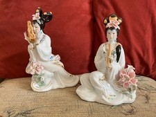 Pair Oriental Geisha Girls