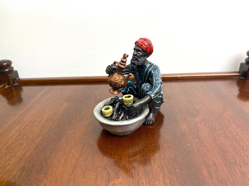 Colored bronze sculpture - colored,