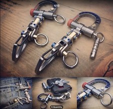 EDC NEW HEAVY DUTY KEY RING MULTIFUNCTION OUTDOORS survival camping motorcycle !