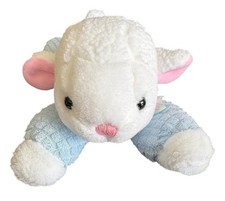 Eden Lamb Terry Cloth Plush Blue Laying Pajamas Stuffed Animal 10in