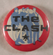 The Clash Sandinista Text Rare Vintage Early 80s Pin Button Badge Punk New Wave