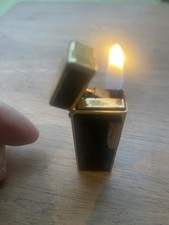 Vintage Penguin Metal Pocket Lighter Working PetrolGas Lighter, Spark & Flame OK