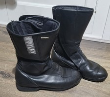 BMW Vintage 1980's Black Leather GoreTex Motorcycle Boots UK Size 8 Euro 42