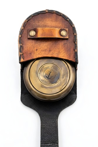 Brass pocket compass with - brass,
