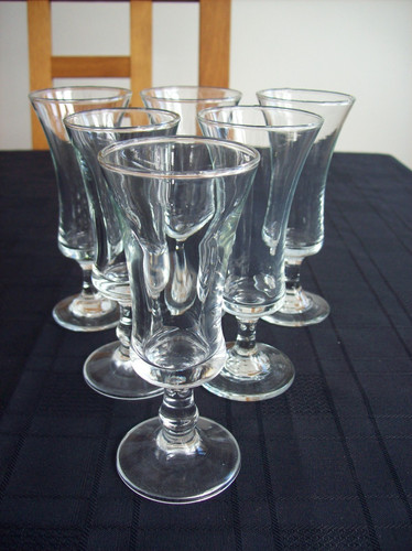 Pressed glass sherry - ,