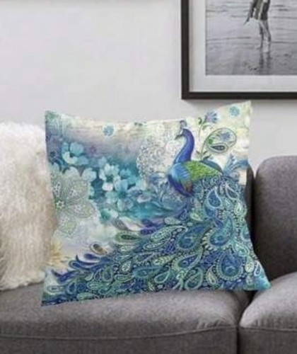 Multicoloured peacock print - multicoloured, peacock-print