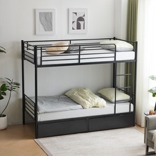 Metal Bunk Bed w/ 2 Drawers &