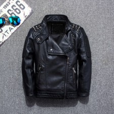 Kids Boys Leather Jacket
