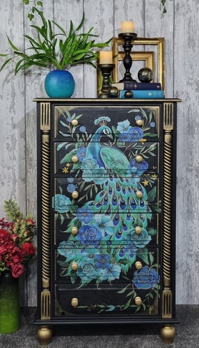 Peacock tallboy chest six - tallboy, of