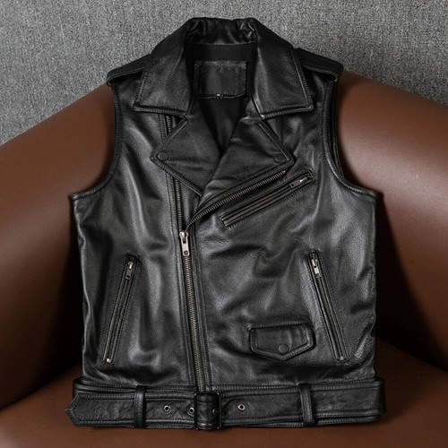 Mens leather vest jacket - vest,