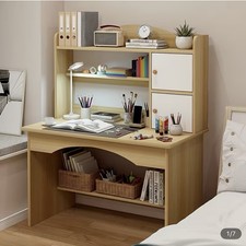1pc Retro Desk & Bookshelf