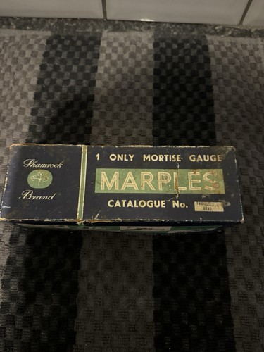 Marples mortise gauge box - in, box.