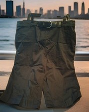 White Stag Women's Black Sateen Capri Pants, Size 20w, Optional Belt