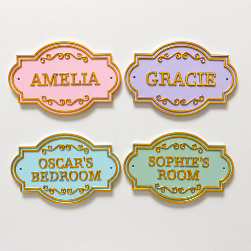 Personalised kids name door - name,