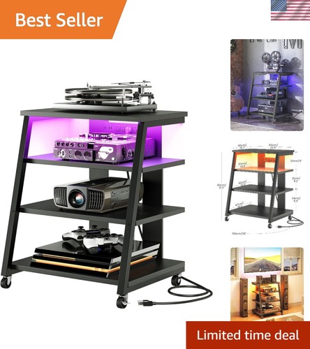 Tier media stand with - 4-tier,