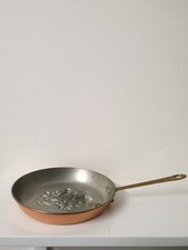 Metalutil Copper  Pan Floral Design - Made In Portugal D - 6.5"