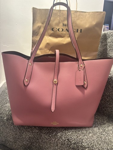 Coach pink leather tote - leather, bag