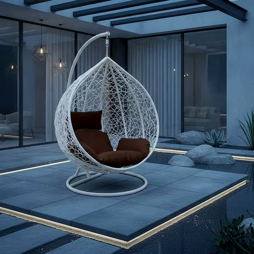 Hanging egg chair with - with, cushion