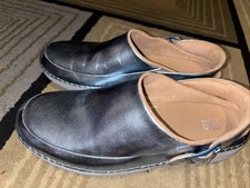 Fitflop Women's Gogh Pro Super Light Metallic Ice Blue Clogs Size 8(K02-735)