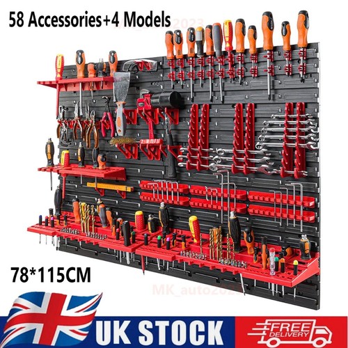 Wall mounted tool peg board - mounted,
