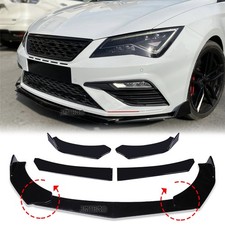 Front Bumper Lip Splitter Spoiler Body Kit Glossy For Seat Ibiza Leon MK2 MK3 