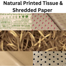 Tissue Paper Natural Coloured Printed Wrapping Plain  Shredded Hampers 