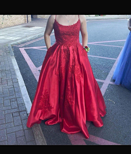 Morilee red long ball gown - morilee,