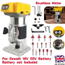 Cordless brushless Compact Router for DeWalt 18V 20V Battery for Woodworking UK