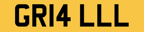 Grill reg number - number, plate