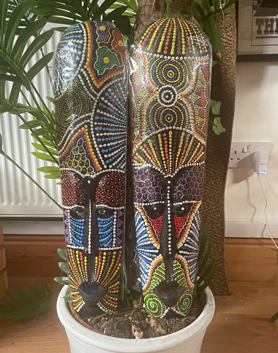 African tribal wooden - wooden, wall