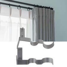 B- 2Pcs Double Curtain Rod