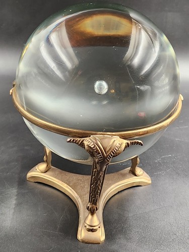 Glass sphere vintage brass - sphere, on