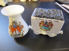 WH Goss crested china vase &