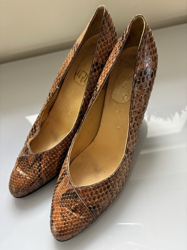 Vintage snakeskin court shoes - snakeskin,