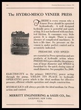 1930 Merritt Engineering Lockport New York Hydro-Mesco Veneer Press Print Ad