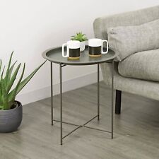Side Table Tray Top Silver
