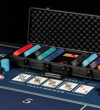 Luxury Ceramic Poker Chips Set Texas Hold’em 500PCS with Aluminum Case - Casino