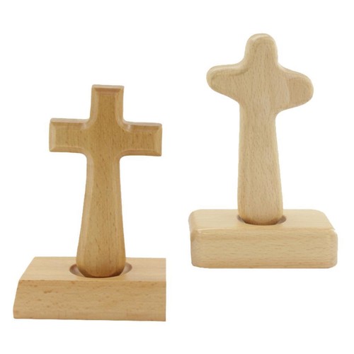 Wooden cross tabletop wood - tabletop,