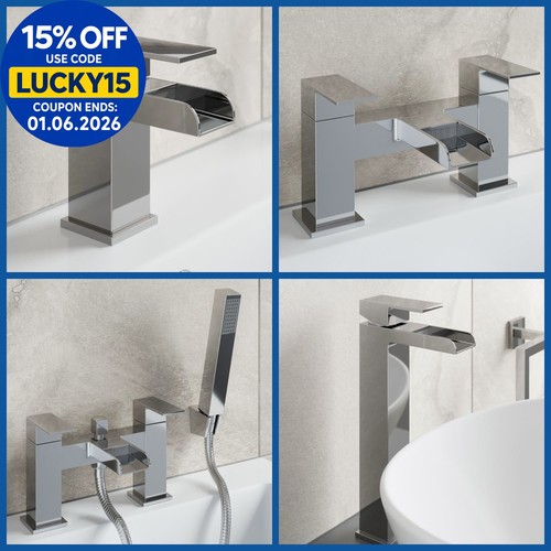 Waterfall bathroom taps chrome - waterfall,