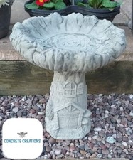🐦 FAIRY BIRD BATH 🐦 CONCRETE GARDEN ORNAMENT!