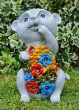 Christmas Gift Garden Ornament Solar Power MEERKAT Animal Light Up DS6236 ELM WH