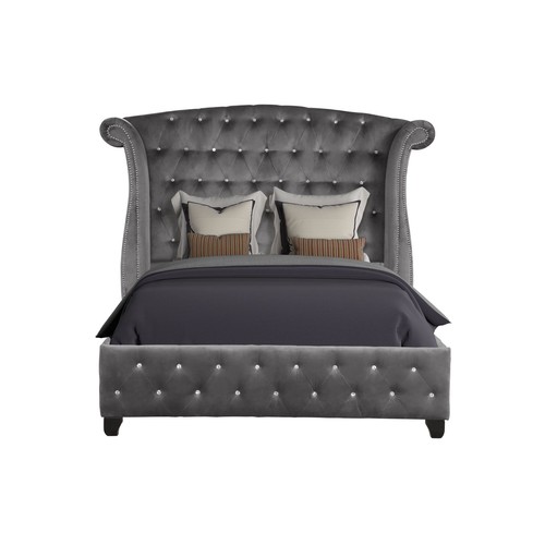 King velvet upholstered - king,
