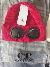 C.P. Company Men's Red Beanie Goggle Hat FFREE STONE ISLAND GIFT